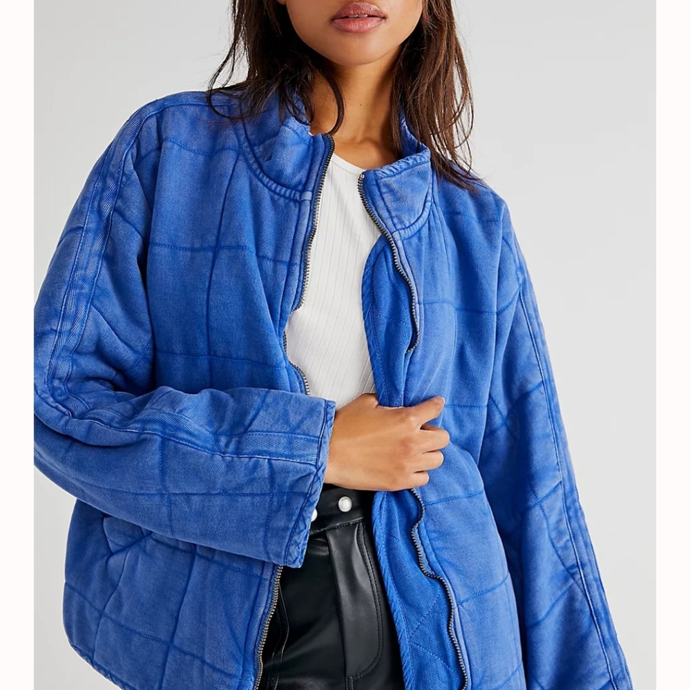 Free People Dolman Quilted Knit Jacket